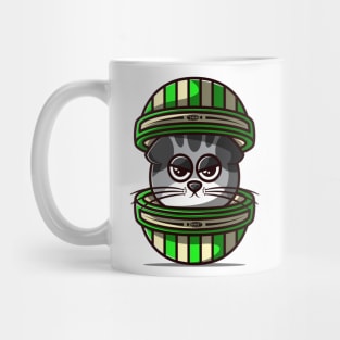 Cute Angry cat in a Capsul. Mug